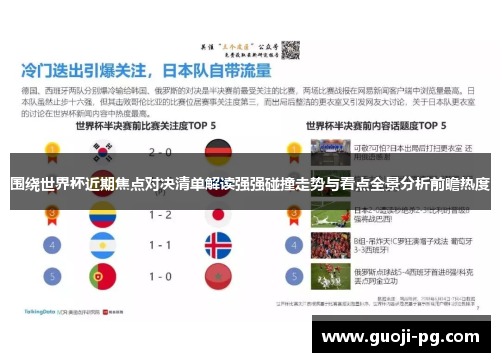 围绕世界杯近期焦点对决清单解读强强碰撞走势与看点全景分析前瞻热度